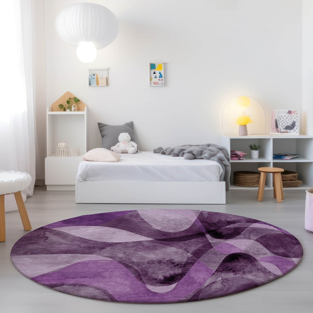 Machine Washable Indoor/ Outdoor Modern Chantille Rug