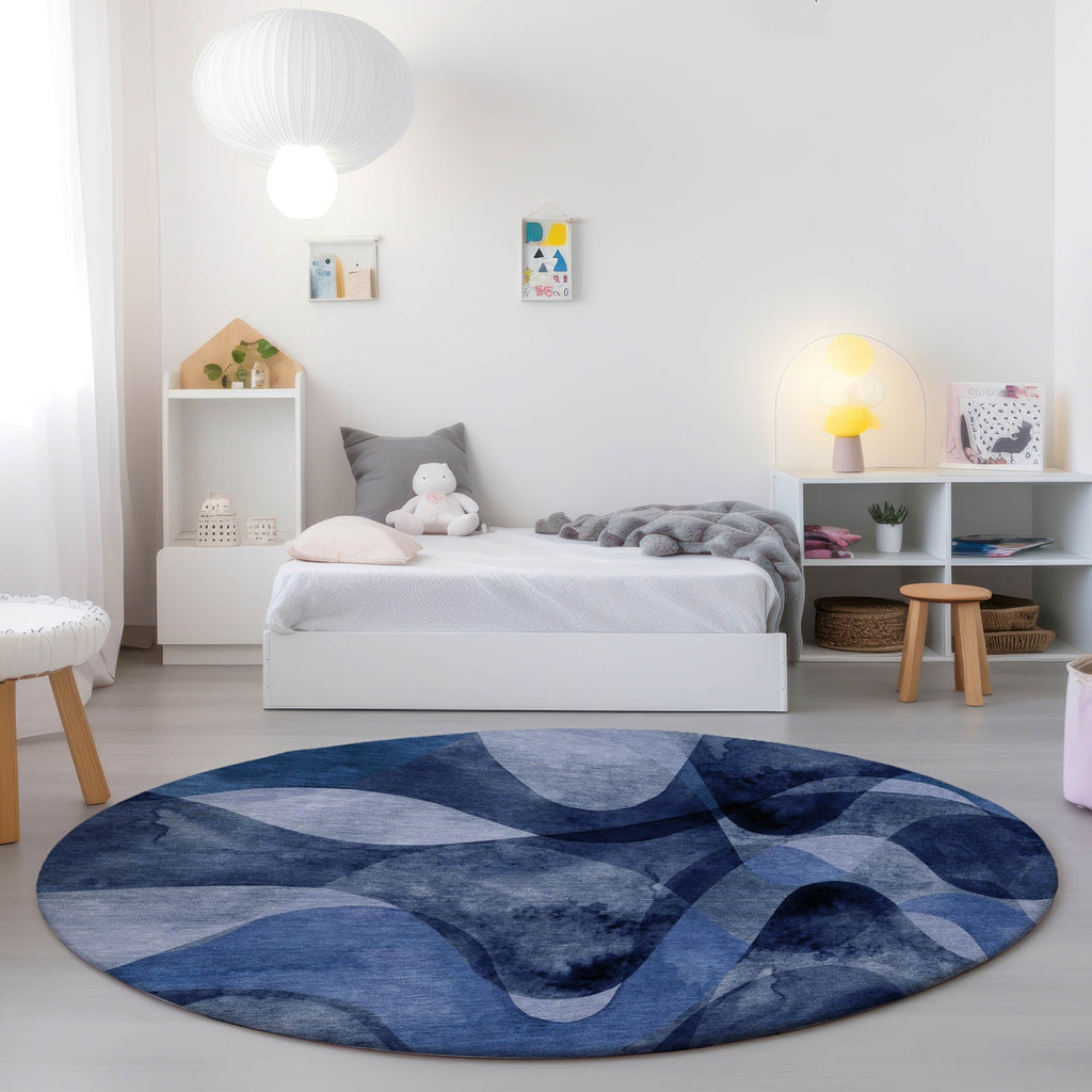 Machine Washable Indoor/ Outdoor Modern Chantille Rug
