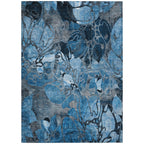 Machine Washable Indoor/ Outdoor Modern Floral Chantille Rug