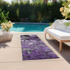 Machine Washable Indoor/ Outdoor Modern Floral Chantille Rug