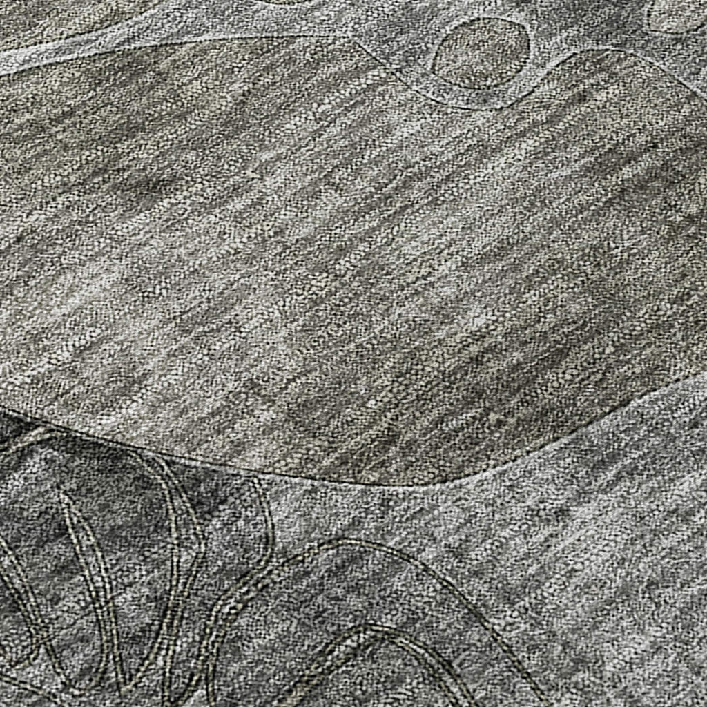 Machine Washable Indoor/ Outdoor Modern Floral Chantille Rug