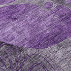 Machine Washable Indoor/ Outdoor Modern Floral Chantille Rug