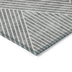 Machine Washable Indoor/ Outdoor Modern Geo Chantille Rug