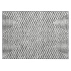 Machine Washable Indoor/ Outdoor Modern Geo Chantille Rug