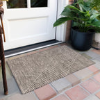 Machine Washable Indoor/ Outdoor Modern Geo Chantille Rug