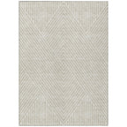 Machine Washable Indoor/ Outdoor Modern Geo Chantille Rug