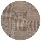 Machine Washable Indoor/ Outdoor Modern Mosaic Chantille Rug