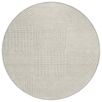 Machine Washable Indoor/ Outdoor Modern Mosaic Chantille Rug