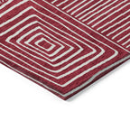 Machine Washable Indoor/ Outdoor Modern Mosaic Chantille Rug