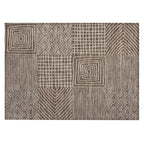 Machine Washable Indoor/ Outdoor Modern Mosaic Chantille Rug
