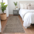 Machine Washable Indoor/ Outdoor Modern Mosaic Chantille Rug