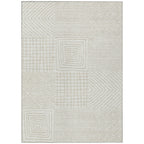 Machine Washable Indoor/ Outdoor Modern Mosaic Chantille Rug