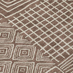 Machine Washable Indoor/ Outdoor Modern Mosaic Chantille Rug