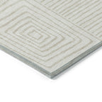 Machine Washable Indoor/ Outdoor Modern Mosaic Chantille Rug