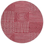 Machine Washable Indoor/ Outdoor Modern Mosaic Chantille Rug