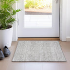 Machine Washable Indoor/ Outdoor Modern Stripes Chantille Rug