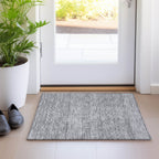Machine Washable Indoor/ Outdoor Modern Stripes Chantille Rug