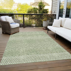 Machine Washable Indoor/ Outdoor Modern Stripes Chantille Rug