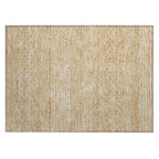 Machine Washable Indoor/ Outdoor Modern Stripes Chantille Rug