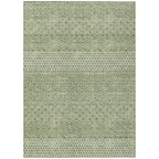 Machine Washable Indoor/ Outdoor Modern Stripes Chantille Rug