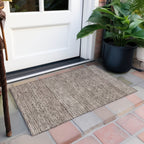 Machine Washable Indoor/ Outdoor Modern Stripes Chantille Rug