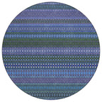 Machine Washable Indoor/ Outdoor Moroccan Stripes Chantille Rug