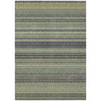 Machine Washable Indoor/ Outdoor Moroccan Stripes Chantille Rug
