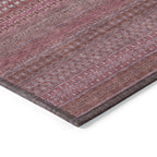 Machine Washable Indoor/ Outdoor Moroccan Stripes Chantille Rug