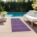 Machine Washable Indoor/ Outdoor Moroccan Stripes Chantille Rug