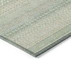 Machine Washable Indoor/ Outdoor Moroccan Stripes Chantille Rug