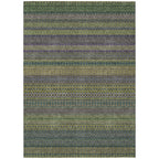 Machine Washable Indoor/ Outdoor Moroccan Stripes Chantille Rug