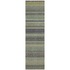 Machine Washable Indoor/ Outdoor Moroccan Stripes Chantille Rug