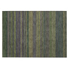 Machine Washable Indoor/ Outdoor Moroccan Stripes Chantille Rug