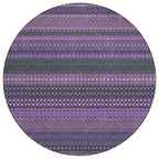 Machine Washable Indoor/ Outdoor Moroccan Stripes Chantille Rug