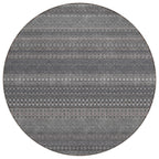 Machine Washable Indoor/ Outdoor Moroccan Stripes Chantille Rug