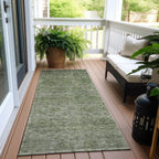 Machine Washable Indoor/ Outdoor Ombre Damask Chantille Rug