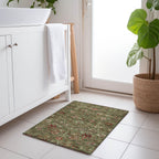 Machine Washable Indoor/ Outdoor Traditional Kashan Chantille Rug