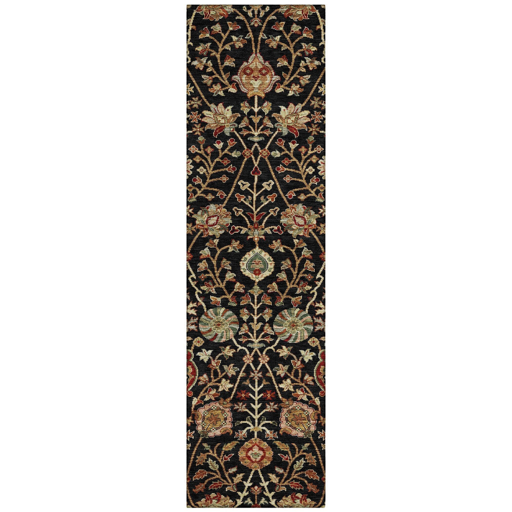 Machine Washable Indoor/ Outdoor Traditional Kashan Chantille Rug
