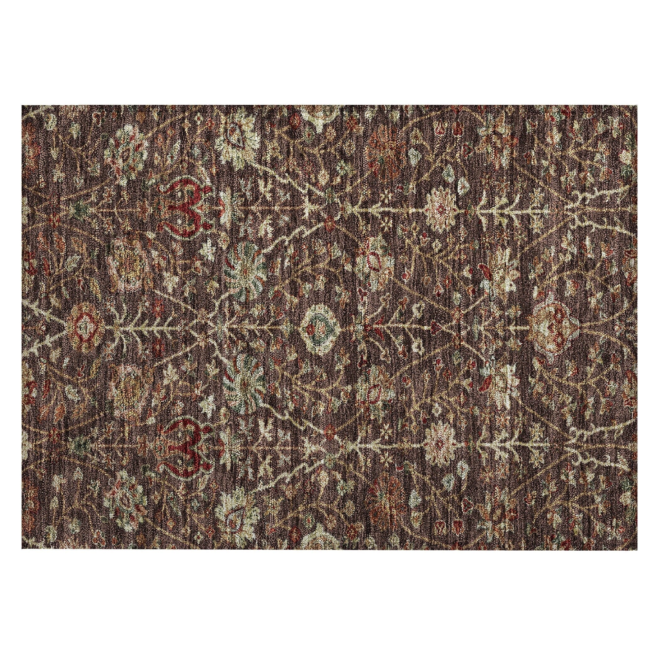 Machine Washable Indoor/ Outdoor Traditional Kashan Chantille Rug