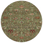 Machine Washable Indoor/ Outdoor Traditional Kashan Chantille Rug