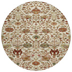 Machine Washable Indoor/ Outdoor Traditional Kashan Chantille Rug