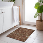 Machine Washable Indoor/ Outdoor Traditional Kashan Chantille Rug