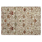 Machine Washable Indoor/ Outdoor Traditional Kashan Chantille Rug