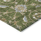 Machine Washable Indoor/ Outdoor Traditional KashanChantille Rug