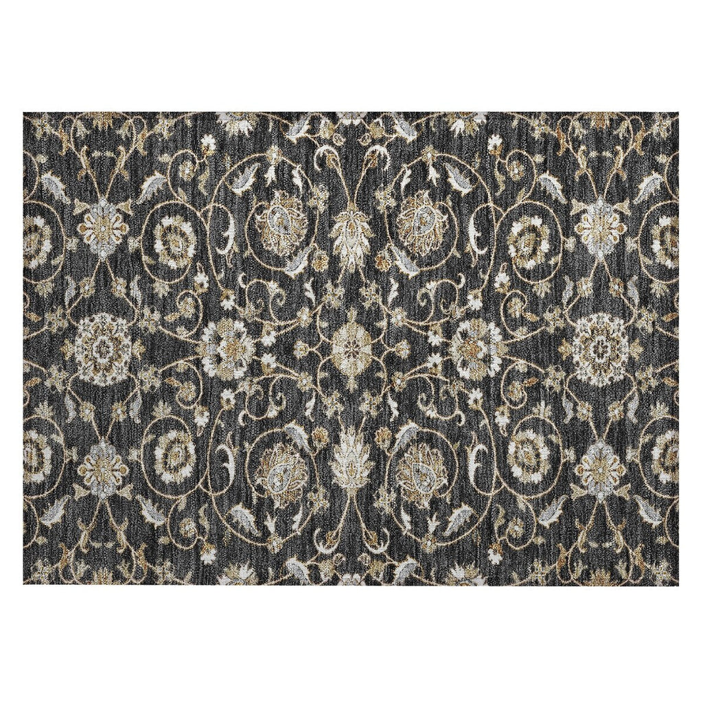 Machine Washable Indoor/ Outdoor Traditional KashanChantille Rug
