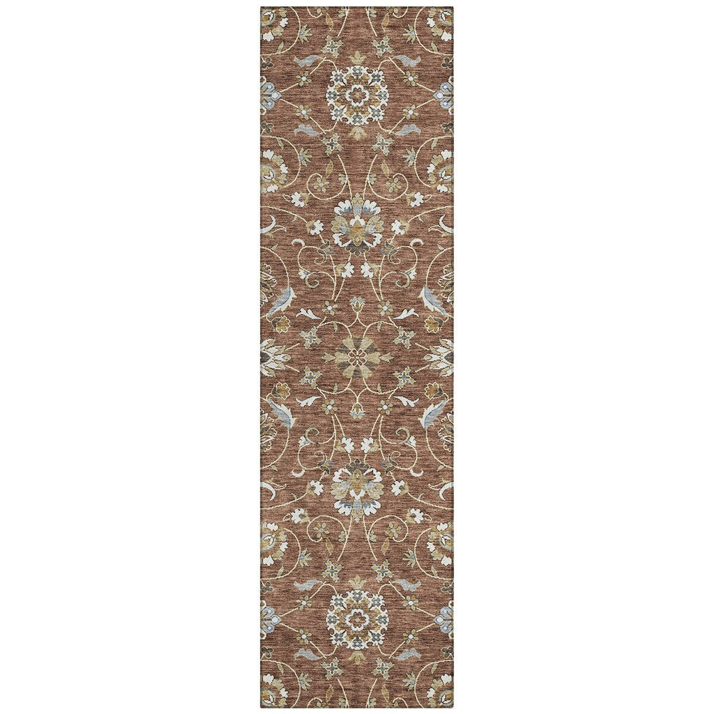 Machine Washable Indoor/ Outdoor Traditional KashanChantille Rug