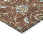 Machine Washable Indoor/ Outdoor Traditional KashanChantille Rug