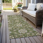 Machine Washable Indoor/ Outdoor Traditional KashanChantille Rug