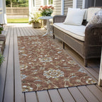 Machine Washable Indoor/ Outdoor Traditional KashanChantille Rug