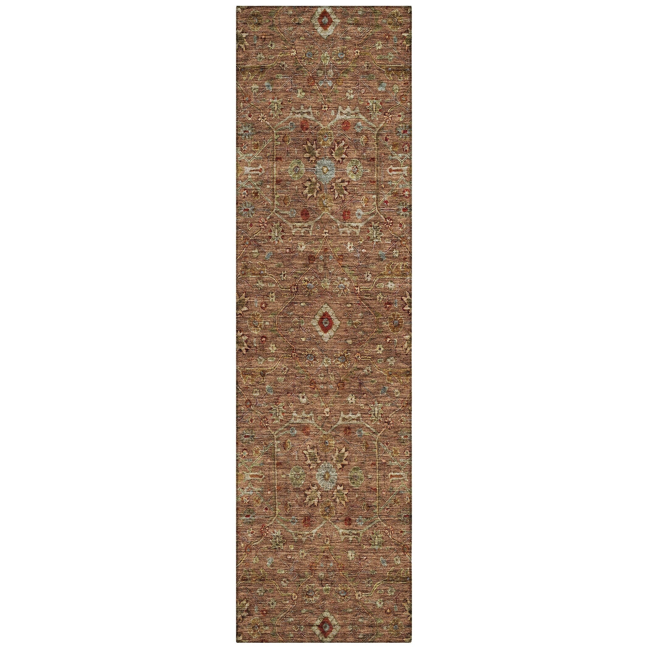 Machine Washable Indoor/ Outdoor Traditional Persian Chantille Rug